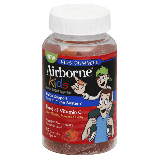 Airborne Airborne® Kids Immune Support Gummies – Assorted Fruit Flavors Vitamins & Supplements White Smoke