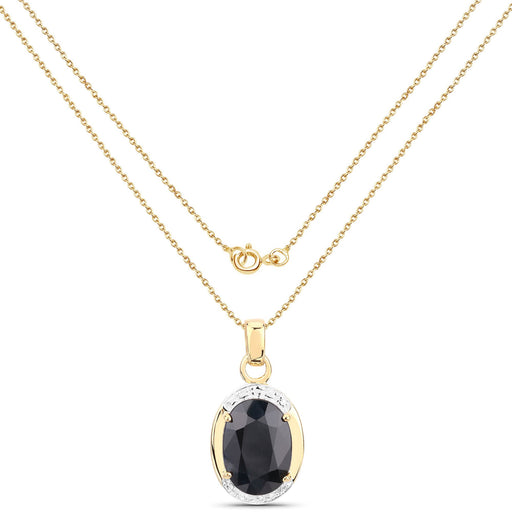 Bids.com 7.50 Carat Genuine Black Sapphire .925 Sterling Silver Pendant Pendants White Smoke