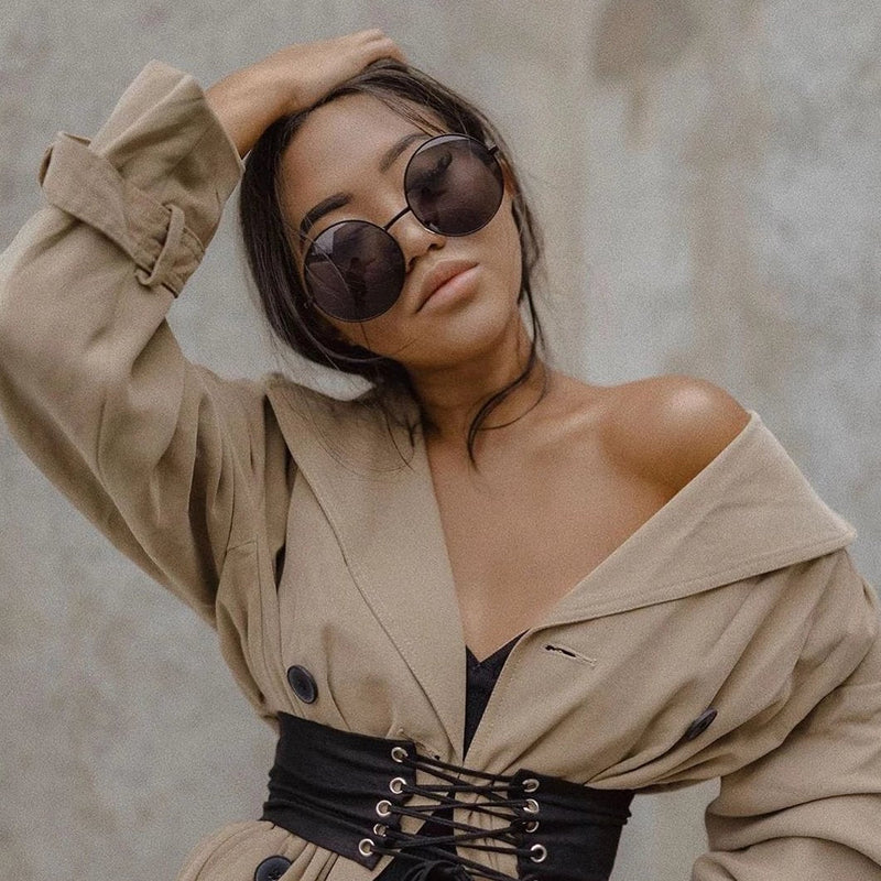 zeroUV Oversize Vintage Inspired Metal Round Circle Sunglasses 8370 Sunglasses Dark Sea Green Gold Brown,Black Lavender,Silver Green,Gold Gradient,Silver Gradient,Gold Green,Black Smoke,Black Green,Gold Smoke,Silver Pink,Silver / Lavender Pink