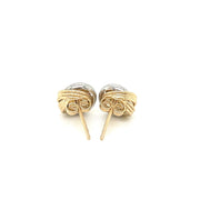 Bids.com 14k Two-Tone Gold Multi-Textured Open Circle Style Entwined Earrings Earrings White Smoke Two-Tone Gold