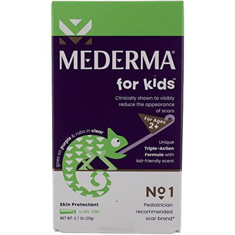 Mederma Mederma Scar Gel For Kids, Reduces The Appearance Of Scars, 1 Pediatrician Recommended, Goes On Purple, Rubs In Clear, Kid Friendly, Grape Scent, 0.70 Oz First Aid Black