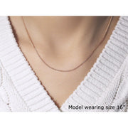 Bids.com 14k Rose Gold Diamond Cut Round Wheat Chain 1.1mm Necklaces Lavender 16 / Rose Gold,18 / Rose Gold,20 / Rose Gold