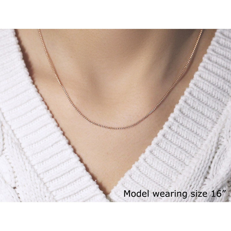 Bids.com 14k Rose Gold Diamond Cut Round Wheat Chain 1.1mm Necklaces Lavender 16 / Rose Gold,18 / Rose Gold,20 / Rose Gold