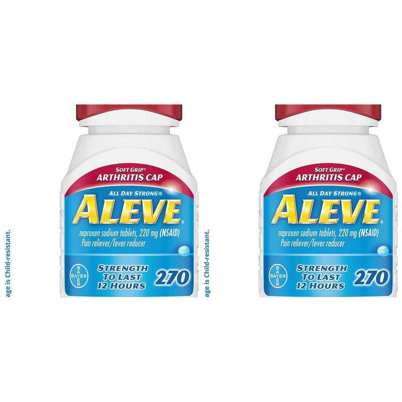 Aleve Aleve Soft Grip Arthritis Cap Caplets, Pain Reliever Health & Beauty White Smoke