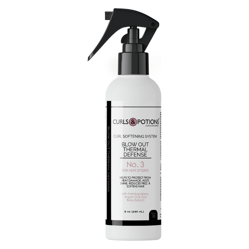 Curls & Potions Blow Out Thermal Defense No. 3 Stylers Light Gray 8 OZ BOTTLE