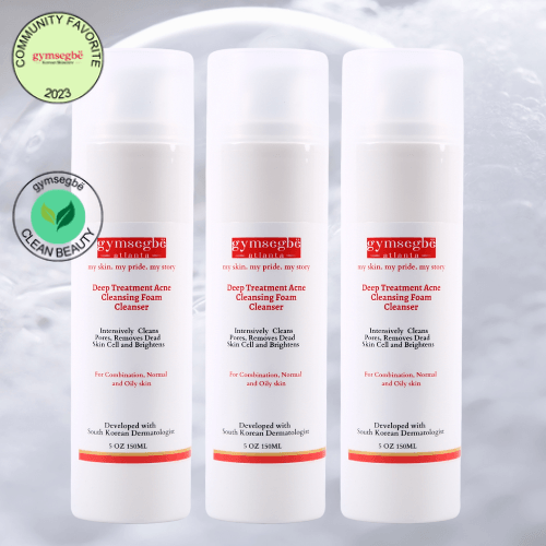 gymsegbë Deep Treatment Acne Cleansing Foam Cleanser Acne Treatments & Kits White Smoke 3 Bottles Save $9