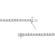 Bids.com 14K White Gold 3.0 Cttw Lab Grown Diamond Illusion-Set Miracle Plate Tennis Bracelet (F-G Color, VS1-VS2 Clarity) - Size 7.25" Bracelets White Smoke White.Gold / 7.25
