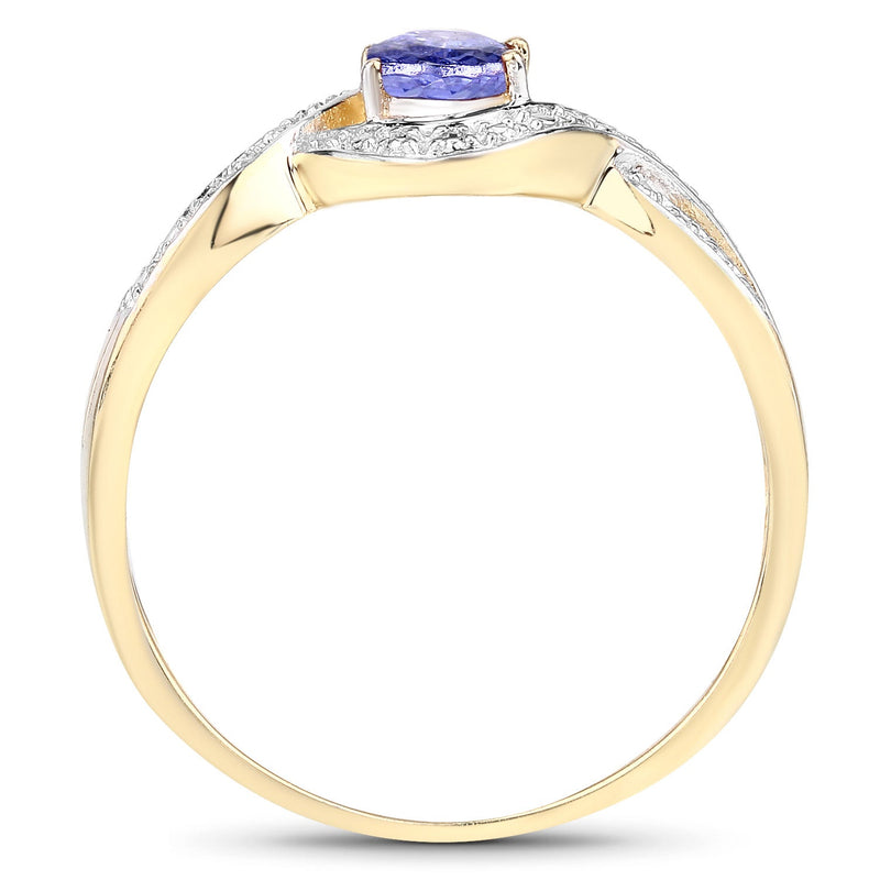Bids.com 0.75 Carat Genuine Tanzanite .925 Sterling Silver Ring Rings White Smoke size 9.00,size 5.00,size 5.50,size 6.00,size 7.00,size 8.00