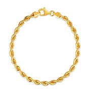 Bids.com Silk Rope Chain Bracelet in 14k Yellow Gold  (4.30 mm) Bracelets White Smoke 8 / Yellow Gold