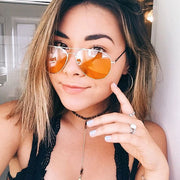 zeroUV Bachelor Party Movie Color Costume Aviator Sunglasses 8405 Sunglasses Peach Puff Red,Orange,Pink,Purple,Blue,Yellow