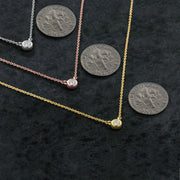 Bids.com 10K White Gold 1/10 Carat Round Brilliant-Cut Diamond Modern Bezel-Set Solitaire 16"-18" Pendant Necklace (H-I Color, SI2-I1 Clarity) Necklaces Dark Slate Gray 18 / Rose.Gold,18 / White.Gold,18 / Yellow.Gold
