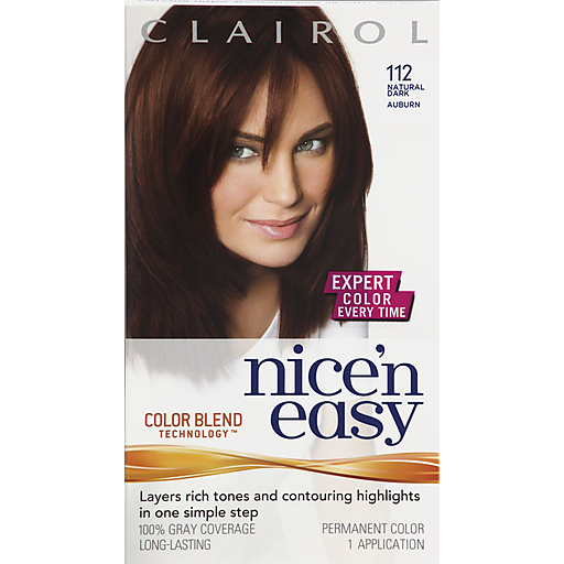 Clairol Clairol Nice 'n Easy, 4R/112 Natural Dark Auburn, Permanent Hair Color, 1 Kit Hair Color Lavender