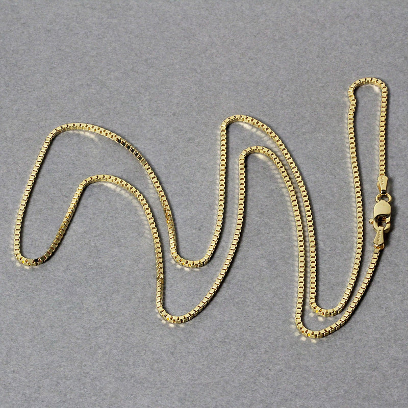 Bids.com 14k Yellow Gold Classic Box Chain 1.1mm Necklaces Dark Gray 16 / Yellow Gold,18 / Yellow Gold,20 / Yellow Gold,22 / Yellow Gold,24 / Yellow Gold,30 / Yellow Gold