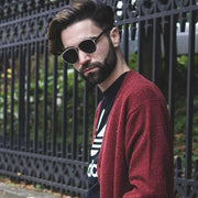 zeroUV Modern Fashion Panto Flat Front Metal Aviator Sunglasses A121 Glasses / Sunglasses Dark Slate Gray Silver Black Smoke,Gold Tortoise Brown,Gold Black Lavender,Gold Tortoise Green,Gold White Grey Gradient,Black Black Green
