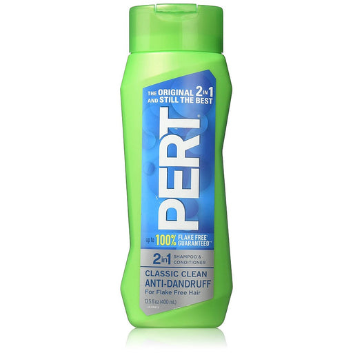 Pert Pert Shampoo & Conditioner, Anti Dandruff, Classic Clean, 2 In 1 13.5 Fl Oz Shampoo & Conditioner Light Green