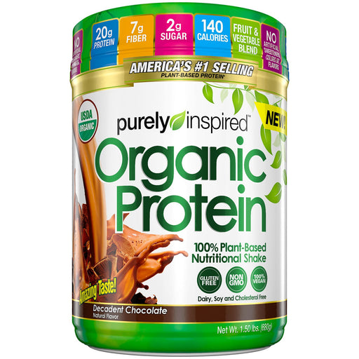 Purely Inspired Purely Inspired Organic Protein Powder, Decadent Chocolate, 1.5 Lb Protein Supplements White Smoke