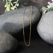 Bids.com Bead Links Pendant Chain in 14k Yellow Gold (1.5mm) Necklaces Black 16 / Yellow Gold,18 / Yellow Gold