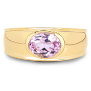 Bids.com 14K Yellow Gold Plated 2.40 Carat Genuine Kunzite .925 Sterling Silver Ring Rings Navajo White size 7.00,size 6.00,size 8.00,size 9.00