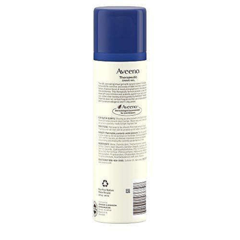 Aveeno Aveeno Therapeutic Shave Gel With Oat, For Sensitive Skin, 7 Oz Shaving & Grooming Antique White