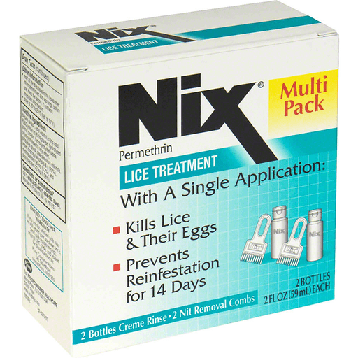 Nix Nix Creme Rinse Lice Treatment With Nit Removal Comb, Multi Pack Personal Care White Smoke