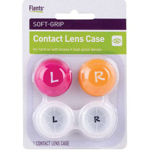 Flents Flents Soft Grip Contact Lens Case # 68013 Grips Light Gray