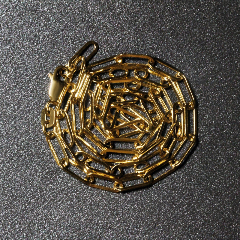 Bids.com 14K Yellow Gold Wide Paperclip Chain (3.3mm) Necklaces Dim Gray 16.25 / Yellow Gold,18 / Yellow Gold,20 / Yellow Gold,24 / Yellow Gold