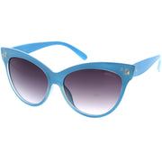 zeroUV High Pointed Tip Inset Frame Oversize Cat Eye Sunglasses 8462 Sunglasses White Smoke Shiny Black,Tortoise,Creme,Red,Yellow Tortoise,Grey Tortoise,Crazy Tortoise,Brown,Gold Tortoise,Green,Matte Black,Purple Stripe,White Amber,Blue / Lavender,Pink / Amber