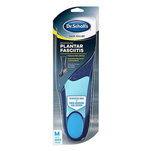 Dr Scholls Dr Scholls Pain Relief For Plantar Fasciitis Men 1 Pair Insoles & Inserts White Smoke
