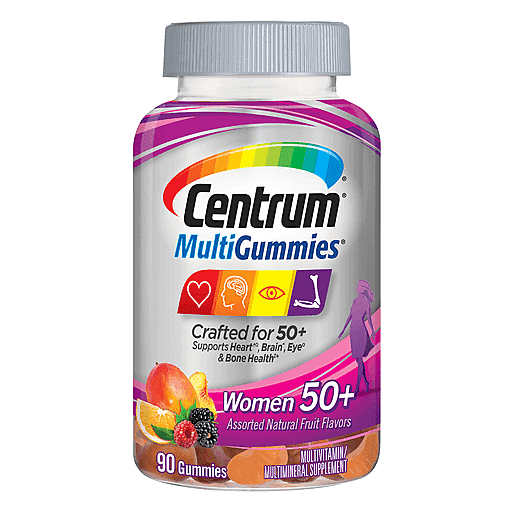 Centrum Centrum MultiGummies Gummy Multivitamin For Women 50 Plus, With V Vitamins & Supplements White Smoke
