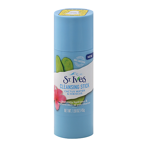 St Ives St Ives Hydration Cactus Water & Hibiscus Cleansing Stick - 1.59oz Water Steel Blue