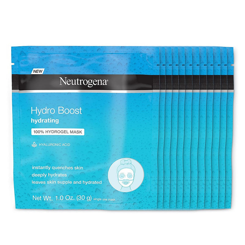 Neutrogena Neutrogena Hydro Boost Moisturizing & Hydrating 100% Hydrogel Sheet Face Mask For Dry Skin With Hyaluronic Acid, Gentle & Non-comedogenic, 1 Ounce Health & Beauty Light Sea Green
