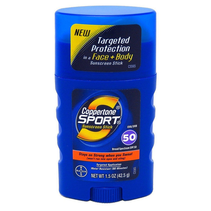 Coppertone Coppertone Sport SPF 50 Sunscreen Stick 1.50 Oz Sunscreen Dark Blue