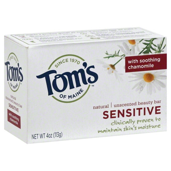 Tom's of Maine Tom's of Maine Sensitive Natural Unscented Beauty Bar Soap - 4 Oz Personal Care Light Gray