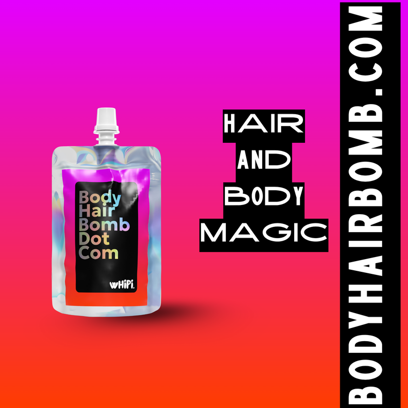 Whipi Co Body Hair Bomb Dot Com- Everything Cream Black 1 oz