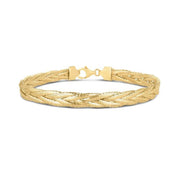 Bids.com 14k Yellow Gold Rapunzel Woven Bracelet (6.00 mm) Bracelets White Smoke 7.25 / Yellow Gold