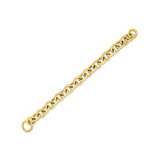 Bids.com 14k Yellow Gold Round Link Bracelet (11.60 mm) Bracelets White Smoke 7.5 / Yellow Gold