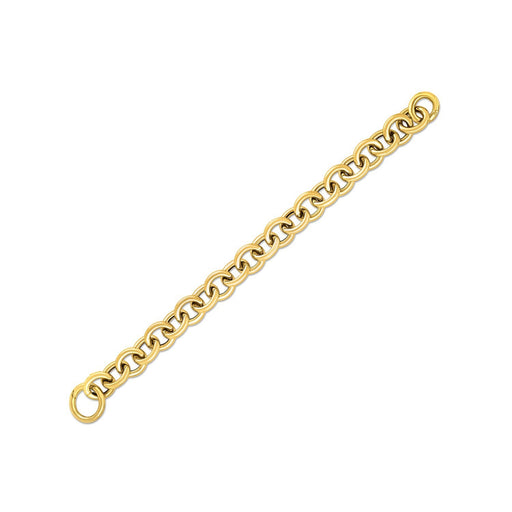 Bids.com 14k Yellow Gold Round Link Bracelet (11.60 mm) Bracelets White Smoke 7.5 / Yellow Gold