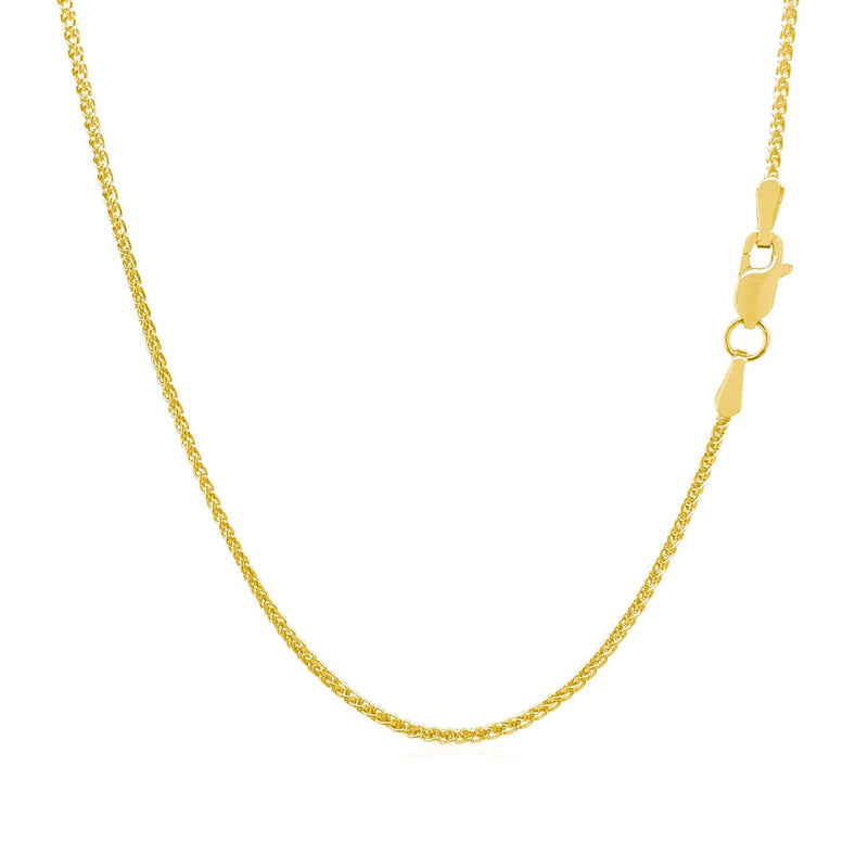Bids.com 14k Yellow Gold Diamond Cut Round Wheat Chain 1.1mm Necklaces White Smoke 16 / Yellow Gold,18 / Yellow Gold,20 / Yellow Gold,24 / Yellow Gold,30 / Yellow Gold,One / Yellow Gold