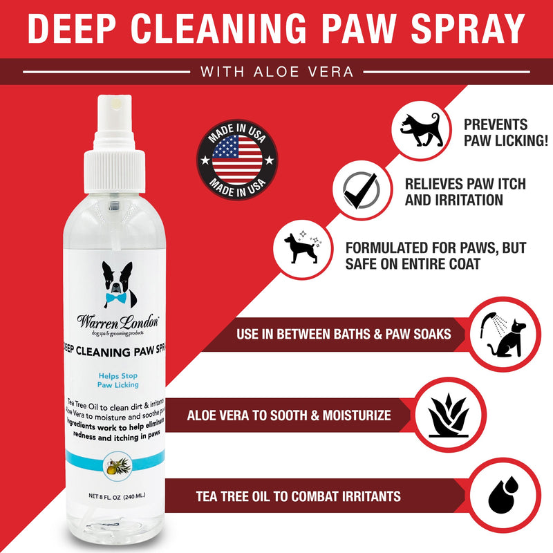 Warren London Deep Cleaning Paw Spray for Dogs Spa Product White Smoke