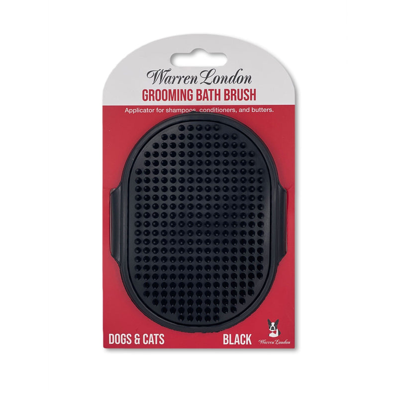 Warren London Grooming Bath Brush Pet Combs & Brushes Black Black