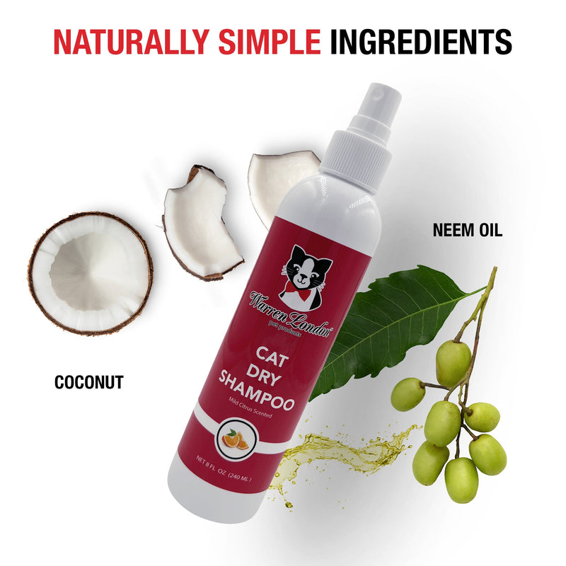 Warren London Cat Dry Shampoo - Citrus Cat Supplies White Smoke