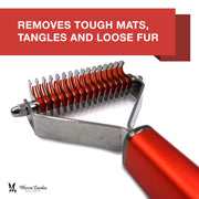Warren London Dematting Rake Brush for Dogs and Cats Pet Combs & Brushes White Smoke