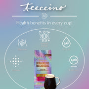 Teeccino Chaga Ashwagandha Butterscotch Cream Mushroom Herbal Coffee Herbal Coffee Dark Gray 10 ounce ground,5lb ground,Trial Size