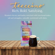 Teeccino Chaga Ashwagandha Butterscotch Cream Mushroom Herbal Coffee Herbal Coffee Dark Gray 10 ounce ground,5lb ground,Trial Size