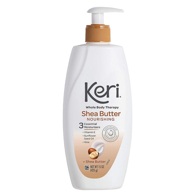 Keri Keri Whole Body Therapy Original Shea Butter Lotion, Continuous Moisturization, 3 Essential Moisturizers (Vitamin E, Aloe And Sunflower Seed Oil) 15 Oz Lotion & Moisturizer White Smoke