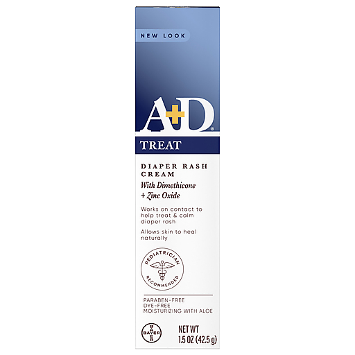 A+D A+D Treat Diaper Rash Cream With Dimethicone + Zinc Oxide 1.5 Oz Box Cuticle Cream & Oil White Smoke