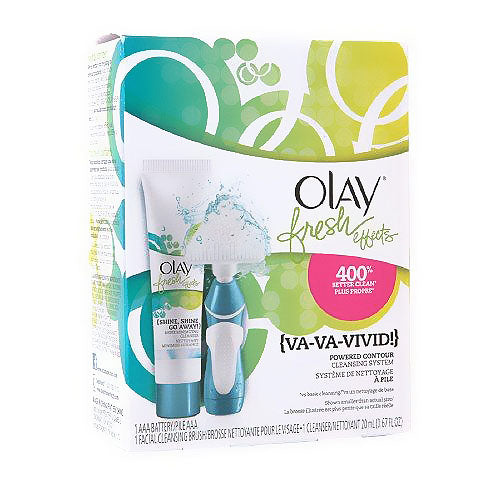 Olay Olay Fresh Effects Va-Va-Vivid! Powered Contour Cleansing System 3 Pc Kit Health & Beauty White Smoke