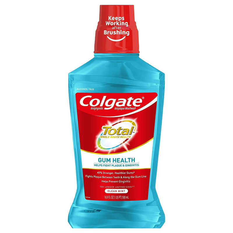 Colgate Colgate Total Mouthwash For Gum Health, 500 mL (16.9 Fl Oz) Mouthwash White Smoke