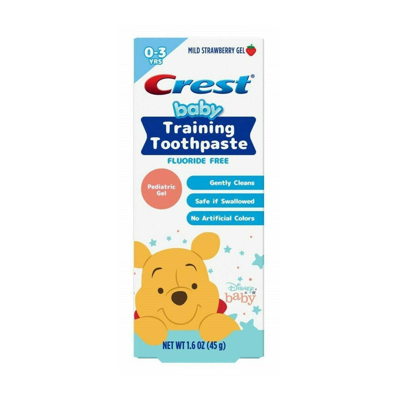 Crest Crest Training Toothpaste, Fluoride Free, Mild Strawberry Gel, 1.6 Oz Toothpaste White Smoke