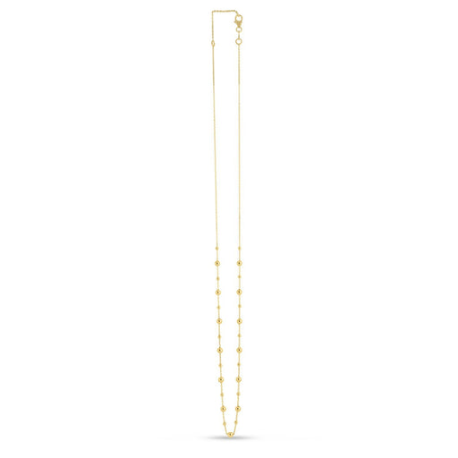 Bids.com 14k Yellow Gold Bead Necklace Necklaces White Smoke 18 / Yellow Gold